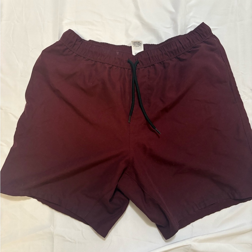 ASOS Men's Burgundy Swim Trunks